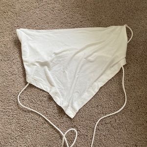 white xs backless shirt